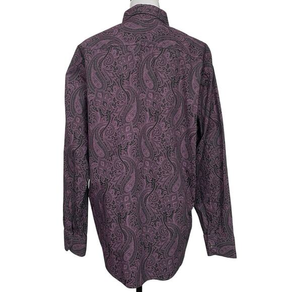 EUC - Tallia Paisley Button Up Shirt - Picture 3 of 5